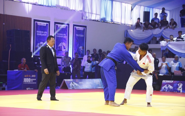 Kapolri saat Jadi Wasit di Kejuaraan Judo Kapolri Cup 2025 di Dojo Perkumpulan Judo Bhayangkara (PJB) Pusat, Lebak Bulus, Jakarta Selatan.