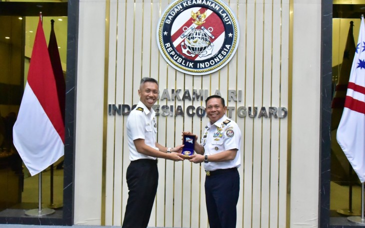 Kepala Bakamla RI Terima saat Kunjungan Commander MARSEC Republic of Singapore Navy di Markas Besar Bakamla RI, Jakarta Pusat, Selasa (19/8/2025).