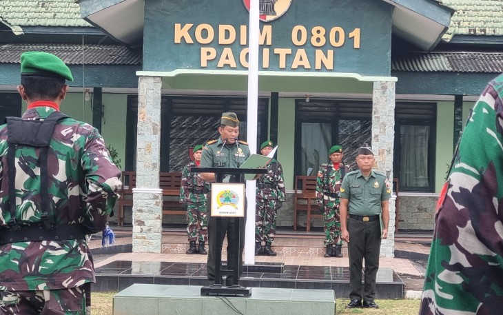 Kodim 0801/Pacitan Gelar Upacara Bendera.