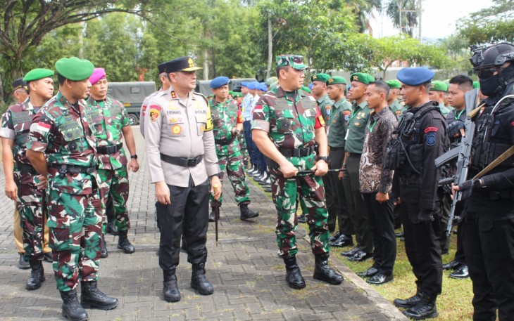 Danrem 121/ABW Hadiri Apel Gelar Pasukan Pengaman VVIP Kunjungan Wakil Presiden di Wilayah Kalbar 