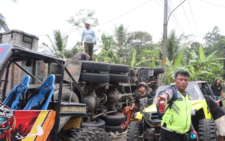 Polisi saat Olah TKP