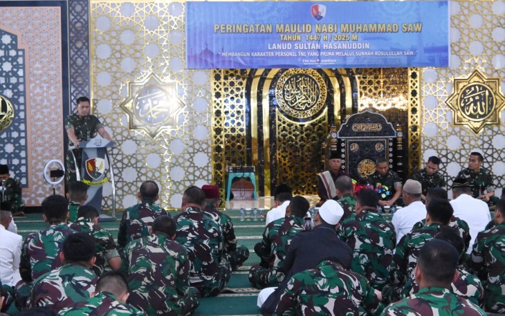 Lanud Sultan Hasanuddin saat Gelar Peringatan Maulid Nabi Muhammad SAW 1447 H/2025 M