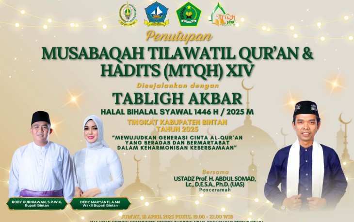 Penutupan MTQH Ke XIV Bintan dan Tabligh Akbar Bersama UAS