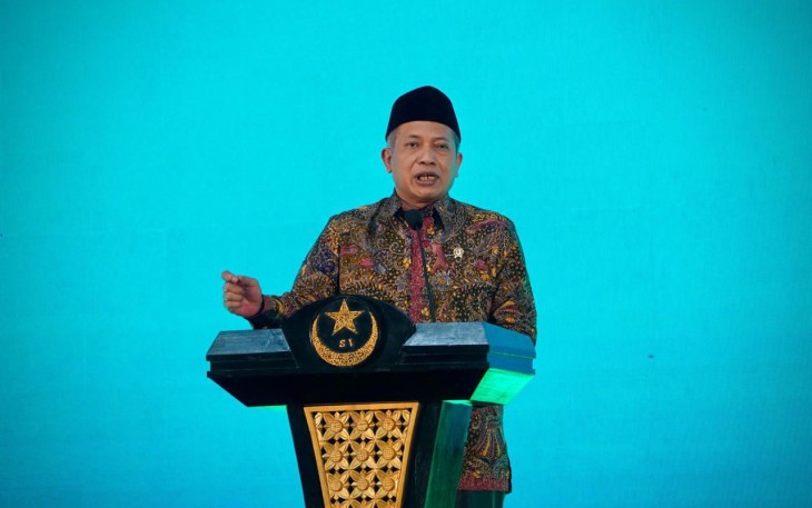 Menteri Koperasi (Menkop) Ferry Juliantono saat hadir dalam acara Milad 120 Tahun Syarikat Islam dengan tema Ekonomi Kuat, Ummat Berdaulat di Jakarta Covention Center (JCC), Kamis (6/11/25).