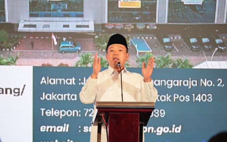 Menteri ATR/Ka.BPN RI Nusron pada rangkaian acara Hari Ulang Tahun (HUT) ke-53 ISI, di Jakarta.
