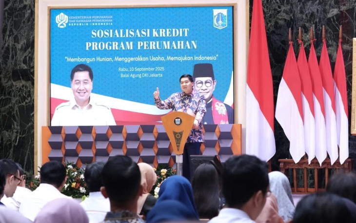 Menteri Perumahan dan Kawasan Permukiman (PKP) Maruarar Sirait di Balaikota Jakarta, Rabu (10/9/2025).
