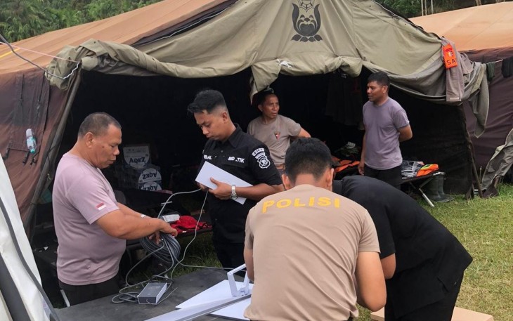Jaringan Internet Polri Hadir di 76 Titik Bencana