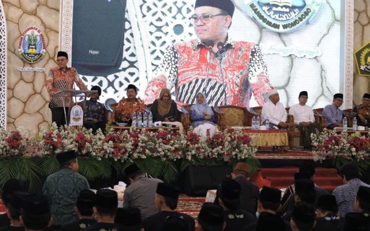 Kemenag saat Gelar Ngaji Budaya di Pondok Pesantren Al Mubaarok Manggisan, Kabupaten Wonosobo, Jawa Tengah, Jumat (2/5/2025). 
