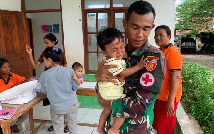 Pos Nunura Gelar Kegiatan Posyandu untuk Balita Perbatasan
