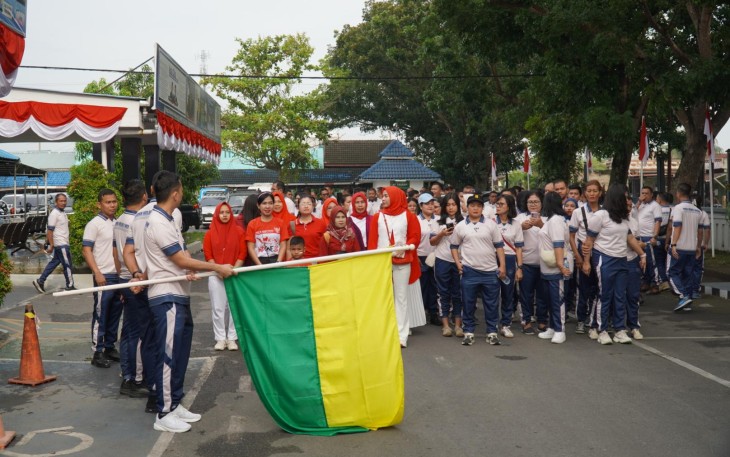 Rutan Kelas I Medan saat Gelar Jalan Santai 