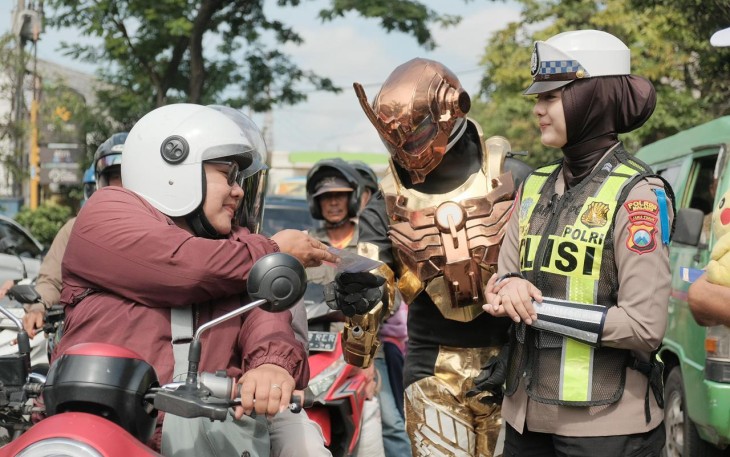 Sosialisasi Operasi Zebra Polres Malang Jadi Super Hero