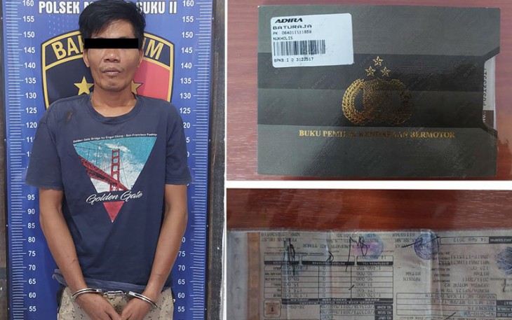 Tersangka dan barang bukti saat diamankan