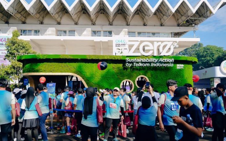 Telkom Hitung dan Kompensasi Jejak Karbon Digiland 2025