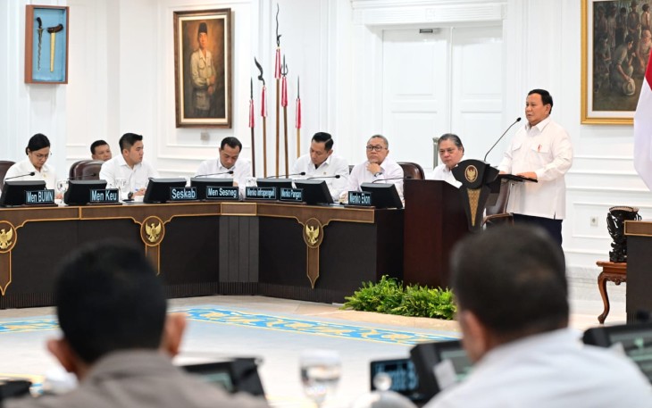 Sidang Kabinet Paripurna yang digelar di Kantor Presiden, Jakarta, Rabu (22/1/2025).