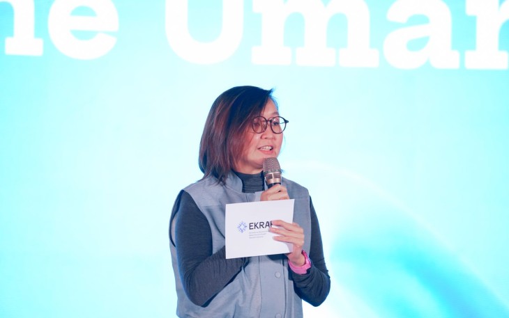 Wamen Ekraf Irene Umar dalam acara yang digelar di Ballroom Thamrin Nine, Jakarta pada Selasa, 23 Desember 2025