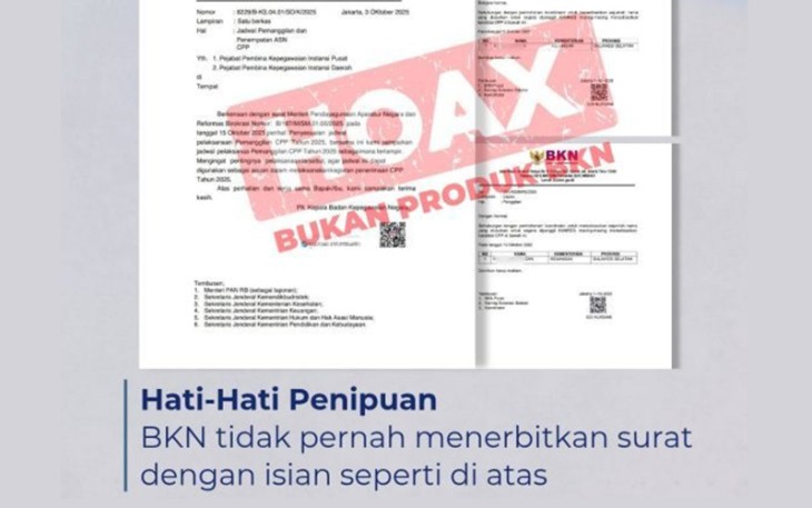 Waspada Hoaks dan Penipuan Mengatasnamakan Pejabat BKN