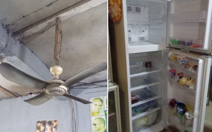 Peralatan elektronik milik warga Desa Sogo Kecamatan Kedungtuban yang rusak mendadak.