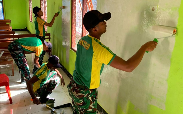 Gereja Silawan Dibersihkan dan Dicat Ulang 