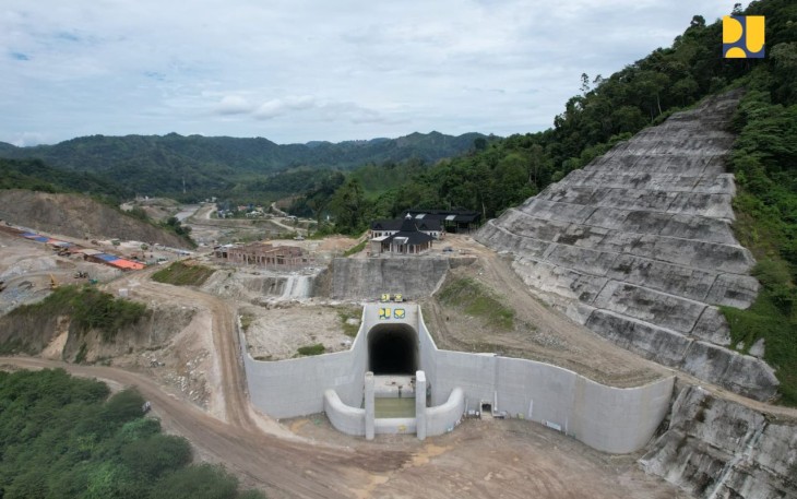 Progres Pembangunan Bendungan Bulango Ulu Capai 85,6%