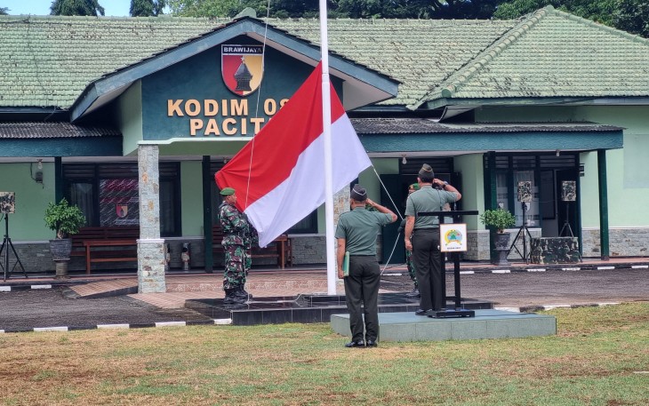 Kodim 0801/Pacitan Gelar Upacara Mingguan