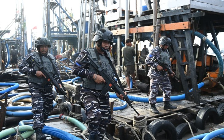 Unsur TNI AL Unjuk Kemampuan Dalam Latihan Integrasi TNI Tahun 2025 di Bangka Belitung 