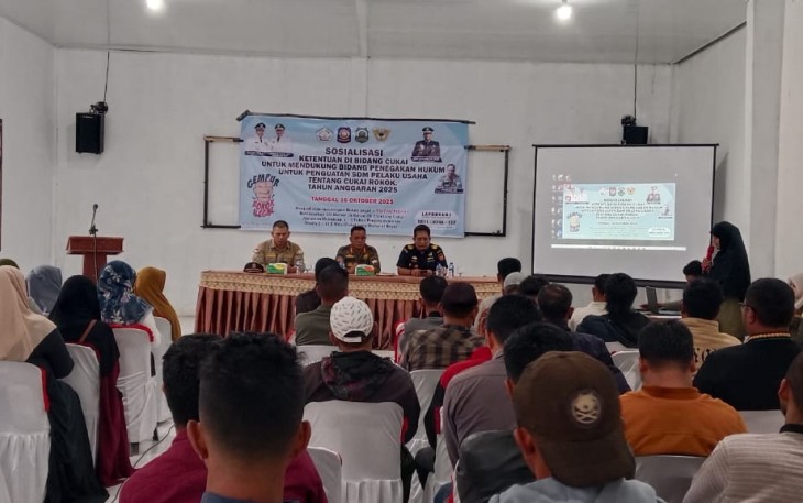 Bea Cukai Lhokseumawe dan Satpol PP Aceh Tengah Sosialisasikan Terkait Rokok Ilegal 