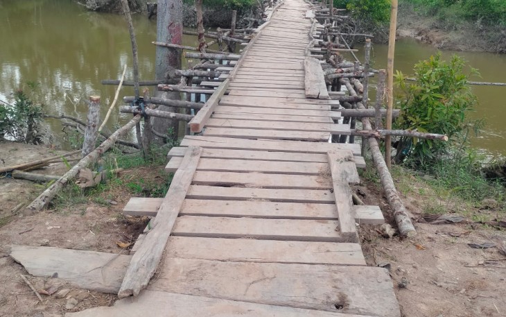 Kondisi Jembatan Penghubung Mesuji Makmur