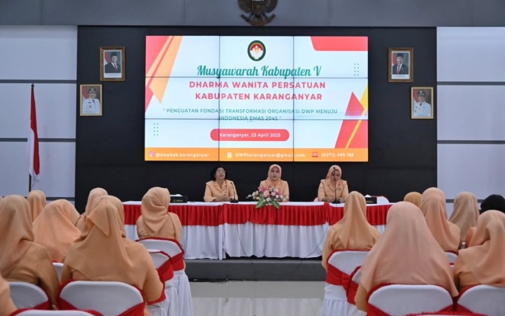 Musyawarah Kabupaten (Muskab) V DWP Karanganyar, di ruang Anthurium, Rumah Dinas Bupati Karanganyar, Rabu (23/4/2025)