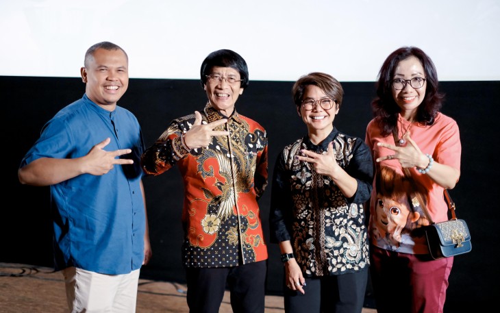 Peluncuran poster resmi dan teaser Jumbo dihadiri oleh Deputi Bidang Kreativitas Media Kementerian Ekonomi Kreatif/Badan Ekonomi Kreatif, Agustini Rahayu