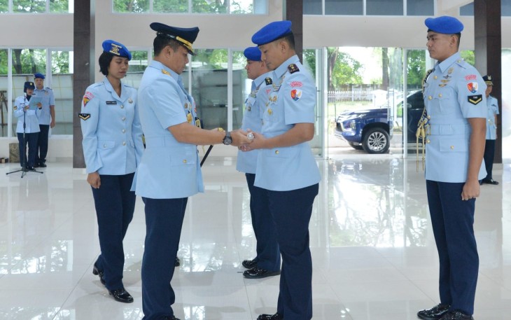 Danlanud Sultan Hasanuddin Pimpin Serah Terima Jabatan Dansatpom