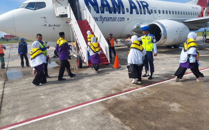 Lanud RSA Natuna Memberikan Dukung Keberangkatan Jamaah Calon Haji