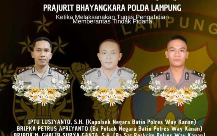 Dua Anggota yang Meninggal Insiden Way Kanan Dimakamkan di Wilayah Oku Timur