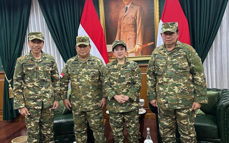 Ketua DPR RI Puan Maharani memenuhi undangan menghadiri kegiatan upacara Parade Senja dan penurunan bendera Merah Putih di retret kepala daerah