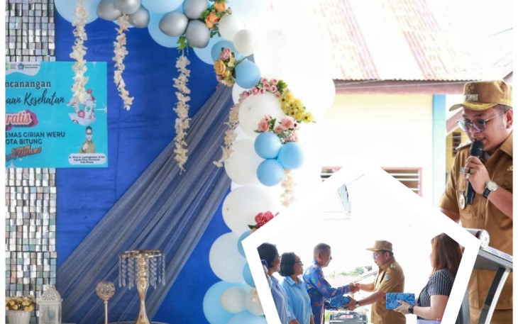 Wakil Walikota Bitung, Randito Maringka saat meninjau pelaksanaan kesehatan gratis di puskesmas Girian