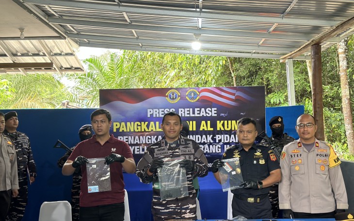 TNI AL Gagalkan Penyelundupan 167 Ballpress Ilegal Senilai Rp 1,3 Miliar dari Malaysia