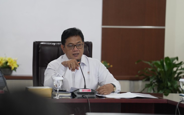 Wakil Menteri Transmigrasi Viva Yoya Mauladi menerima kunjungan dua bupati. Dua bupati yang melakukan kunjungan kerja ke Kantor Kementerian Transmigrasi (Kementrans) di Kalibata, Jakarta