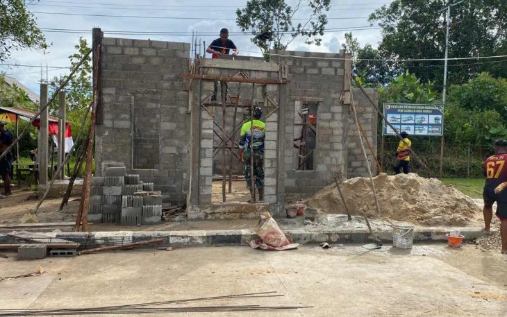 Satgas Pamtas RI-Malaysia, Pos (Gabungan Malaysia) Gabma Badau melanjutkan proses Pembangunan musholla yang bertujuan untuk meningkatkan fasilitas ibadah