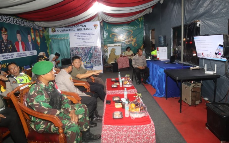 Zoom Meeting Bersama Kapolri, Pemantauan Situasi Kamtibmas Malam Takbiran Menjelang Hari Raya Idul Fitri 1447 H / Tahun 2026 di Wilayah Kab. OKU Timur.