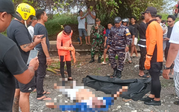 TNI AL dan TIM Sar Gabungan Evakuasi Korban Terseret Arus Air di Buleleng 
