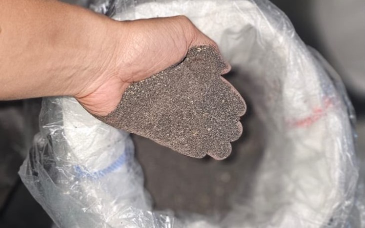Barang bukti bijih timah yang diamankan