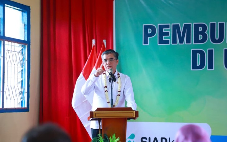 Menaker Yassierli saat membuka pelatihan berbasis kompetensi (PBK) di BLK Lahat, Lahat, Sumatera Selatan, Senin (9/2/2026).