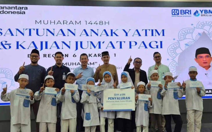 BRI Region 6 dan YBM BRI Jakarta Berbagi Santunan Anak Yatim Muharam