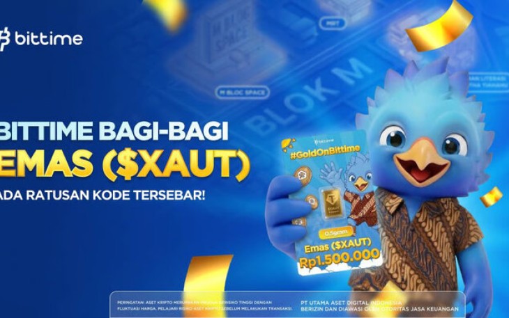 Bittime Kampanye #FindingGoldInBlokM Bagikan Emas (XAUT) di Tengah Gejolak Ekonomi