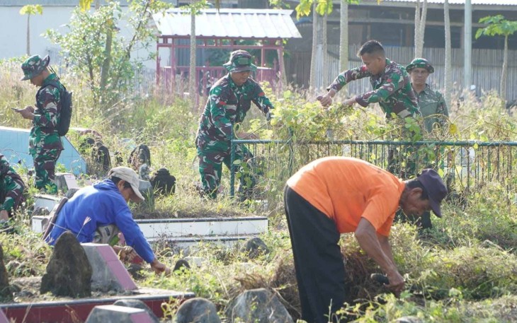 Karya bakti satgas TMMD Kodim Soppeng 