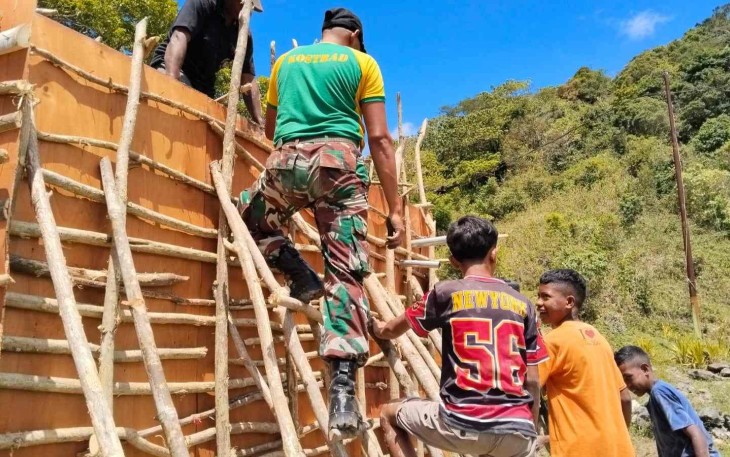 Pembangunan penampungan air di perbatasan 