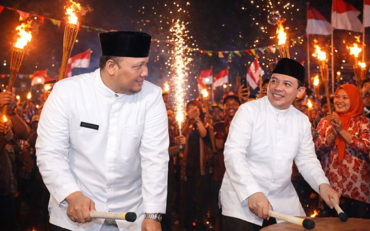 Wali Kota Bengkulu Dedy Wahyudi dan Wakil Wali Kota Bengkulu Rony Tobing / Foto : MC 