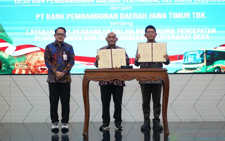 Bank Jatim dan Kemendes PDT RI Tandatangani MoU