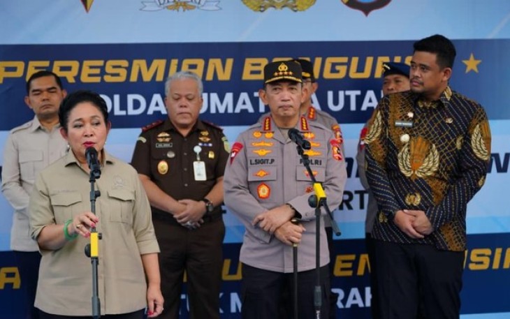 Ketua Komisi IV DPR RI Siti Hediati Soeharto bersama Kapolri