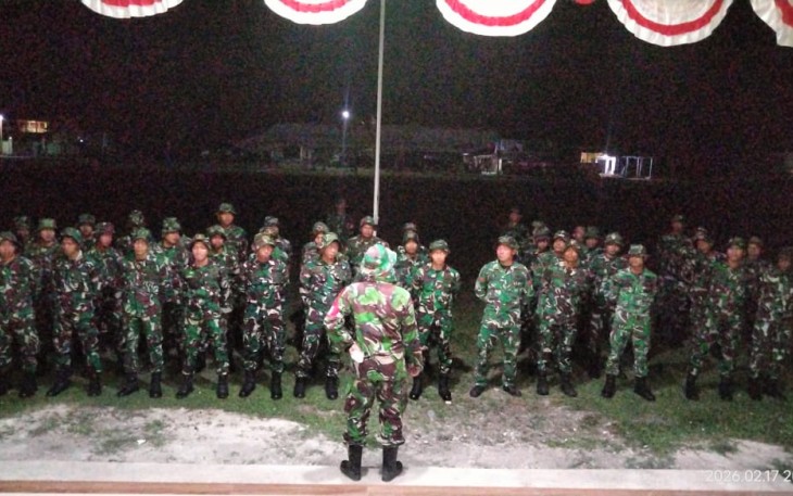 Apel malam jelang ramadan satgas TMMD ke 127 Kodim Soppeng 