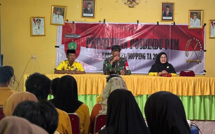 Penyuluhan posyandu dan posbindu dilokasi TMMD Kodim Soppeng 